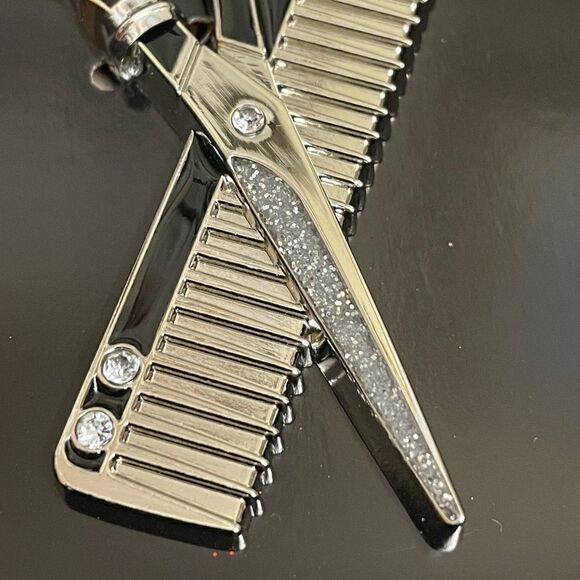 Regent Square Studio Design Hair Stylist Scissor & Comb Sparkling Ornament - Picture 3 of 9